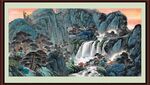 山水国画中的壮丽自然景观