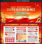 2025年全民国防教育月展板