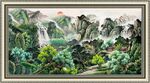 中式山水国画风景图