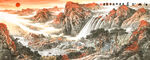 经理办公室山水画