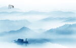 山水意境中国风水墨画