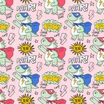 卡通动物花卉粉色图案背景