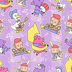 卡通动物乐队演奏图案