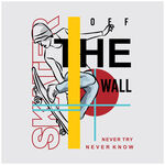 滑板运动插画风格海报