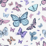 多彩蝴蝶无缝图案背景