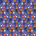 万圣节元素无缝图案背景