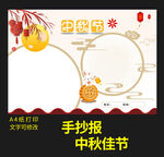 迎国庆中秋手抄报图片