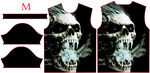 骷髅图案男士背心套装
