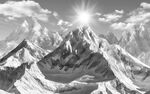 雪山背景墙