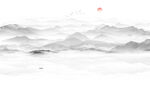 新中式水墨山水画