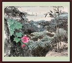 山水中堂画 