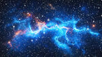 唯美蓝色梦幻星空