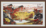 聚宝盆国画山水