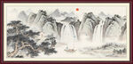 山水画背景装饰画