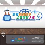 电脑微机室计算机室文化墙