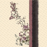 水墨风花卉枝头图