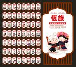 五十六个民族文化墙