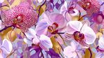 梦幻紫色系兰花花卉图案