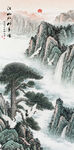 迎客松国画