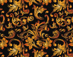 华丽复古金色花纹图案