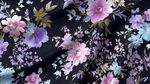 黑色底花卉图案精美布料