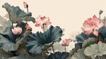 水墨荷花图