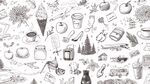 手绘日常物品图案集合