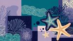 海洋元素拼贴插画