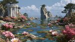 梦幻希腊风湖畔美景