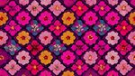 多彩花卉几何图案纹理背景