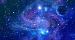 蓝色梦幻宇宙星空背景图