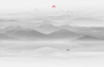水墨群山远山背景图