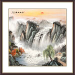 方形山水画