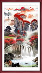 竖幅山水画
