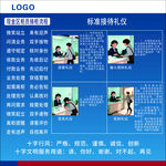 银行柜台接待礼仪培训海报
