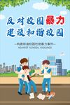 校园霸凌欺凌暴力场景宣传海报
