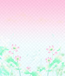 清新花卉渐变背景图
