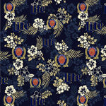 深蓝底花卉爱心图案设计