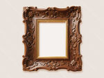 雕花木质复古相框
