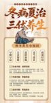 冬病夏治三伏养生海报