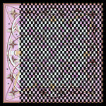 紫色花纹边框透明背景图