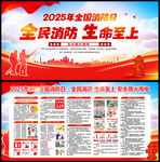2025年消防宣传月主题展板