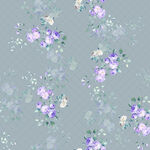 淡紫色花卉图案背景图