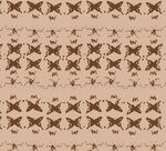 复古几何花纹图案 蝴蝶