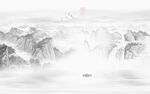 新中式水墨山水画