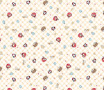 可爱卡通图案无缝背景图