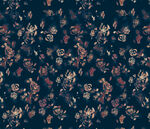 复古花卉图案深色布料