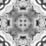 黑白对称几何抽象图案