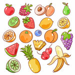 卡通水果集合