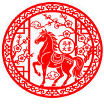马年剪纸